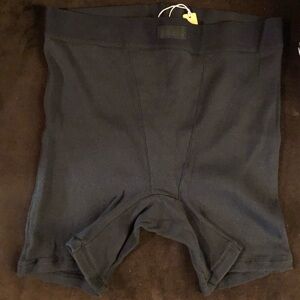 Skims Cotton Ribbed boxer- Onyx